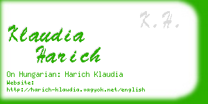 klaudia harich business card